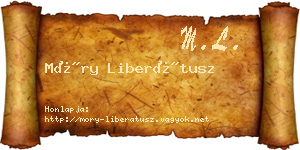 Móry Liberátusz névjegykártya